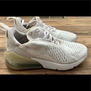 SOLD White BIG KIDS' NIKE AIR MAX 270 CASUAL SHOES